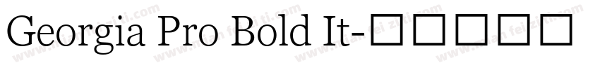 Georgia Pro Bold It字体转换